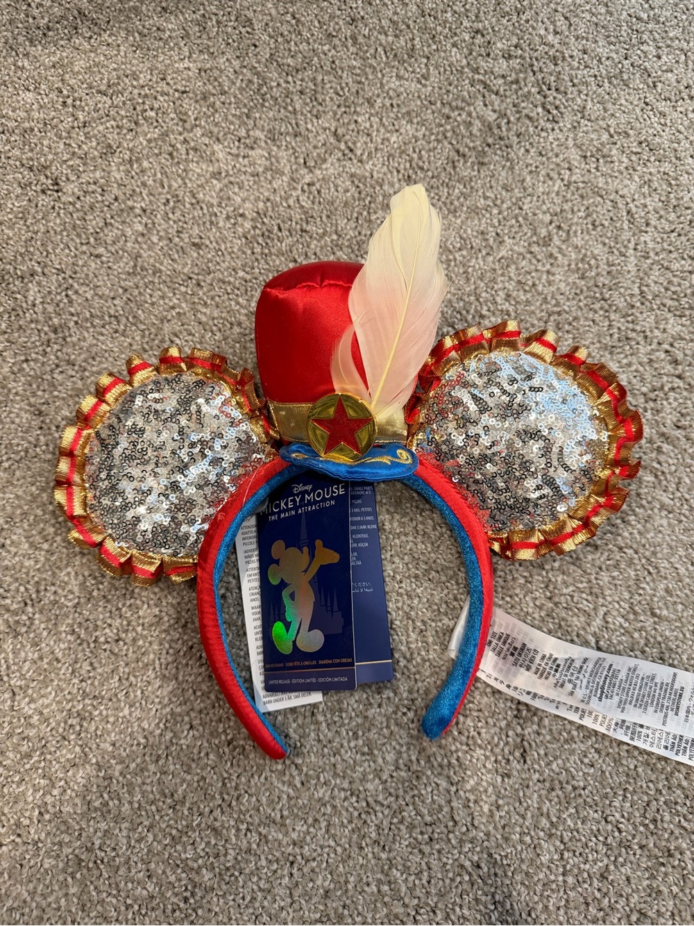Disney Mickey Mouse Main Attraction Dumbo Ears NWT